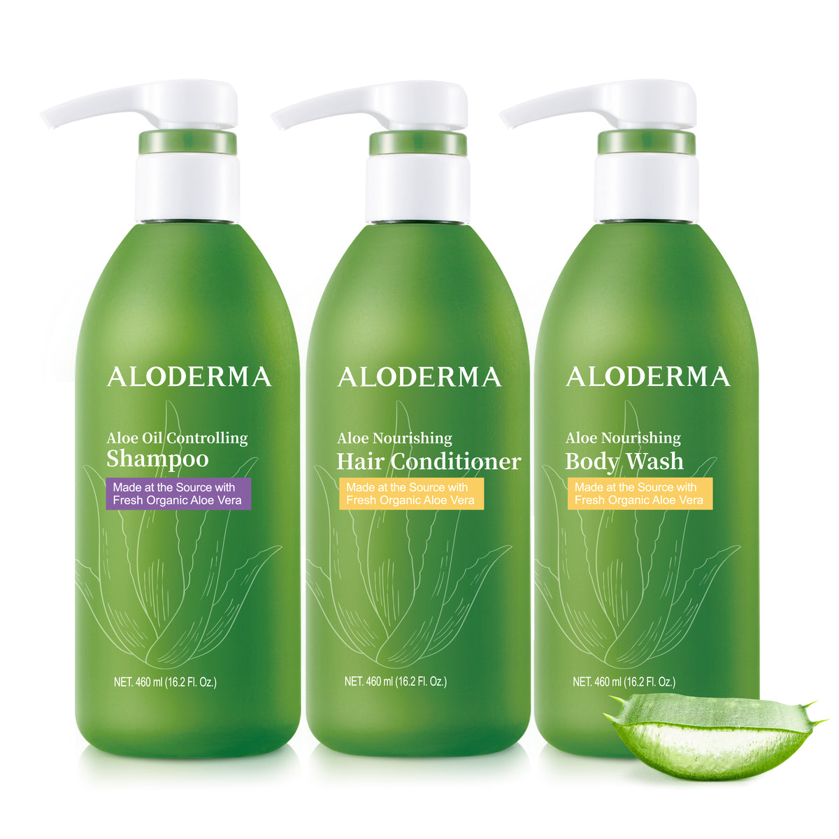 Aloe Vera Oil Controlling Shampoo + Nourishing Conditioner + Bath Wash