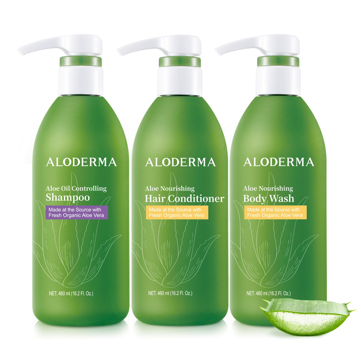 Aloe Vera Oil Controlling Shampoo+Nourishing Conditioner+Body Wash