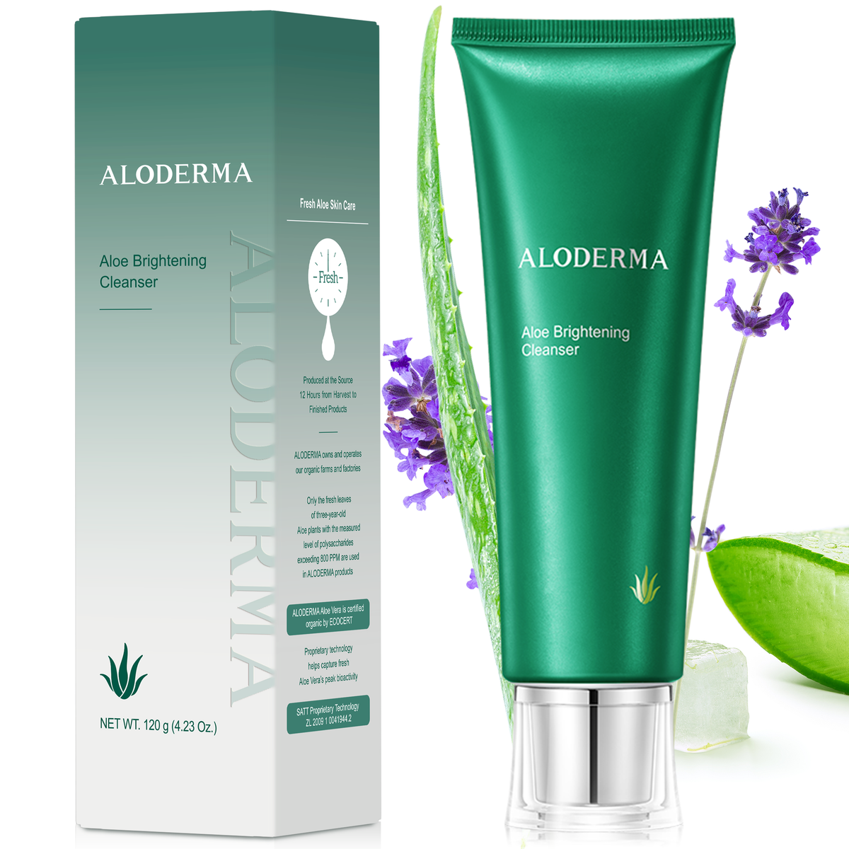 Limpiador facial iluminador de aloe