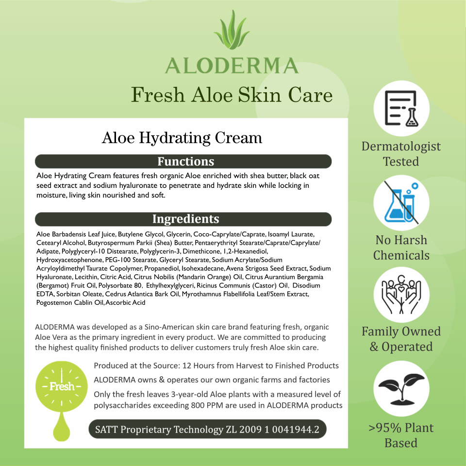 aloe vera effects on skin Aloe Hydrating Cream