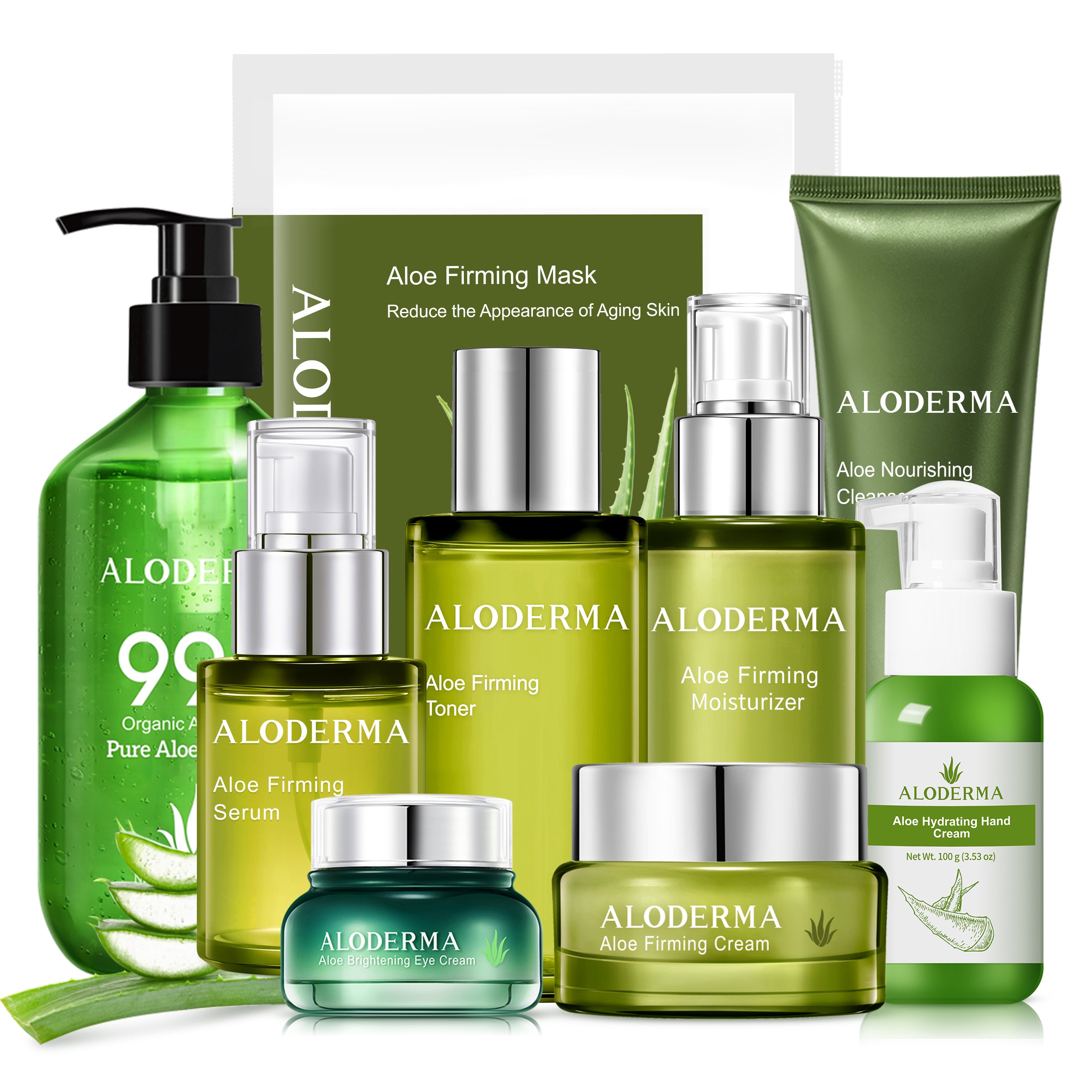 lr aloe vera box set Aloderma Ultimate Aloe Firming & Rejuvenating Set 9-Piece Set