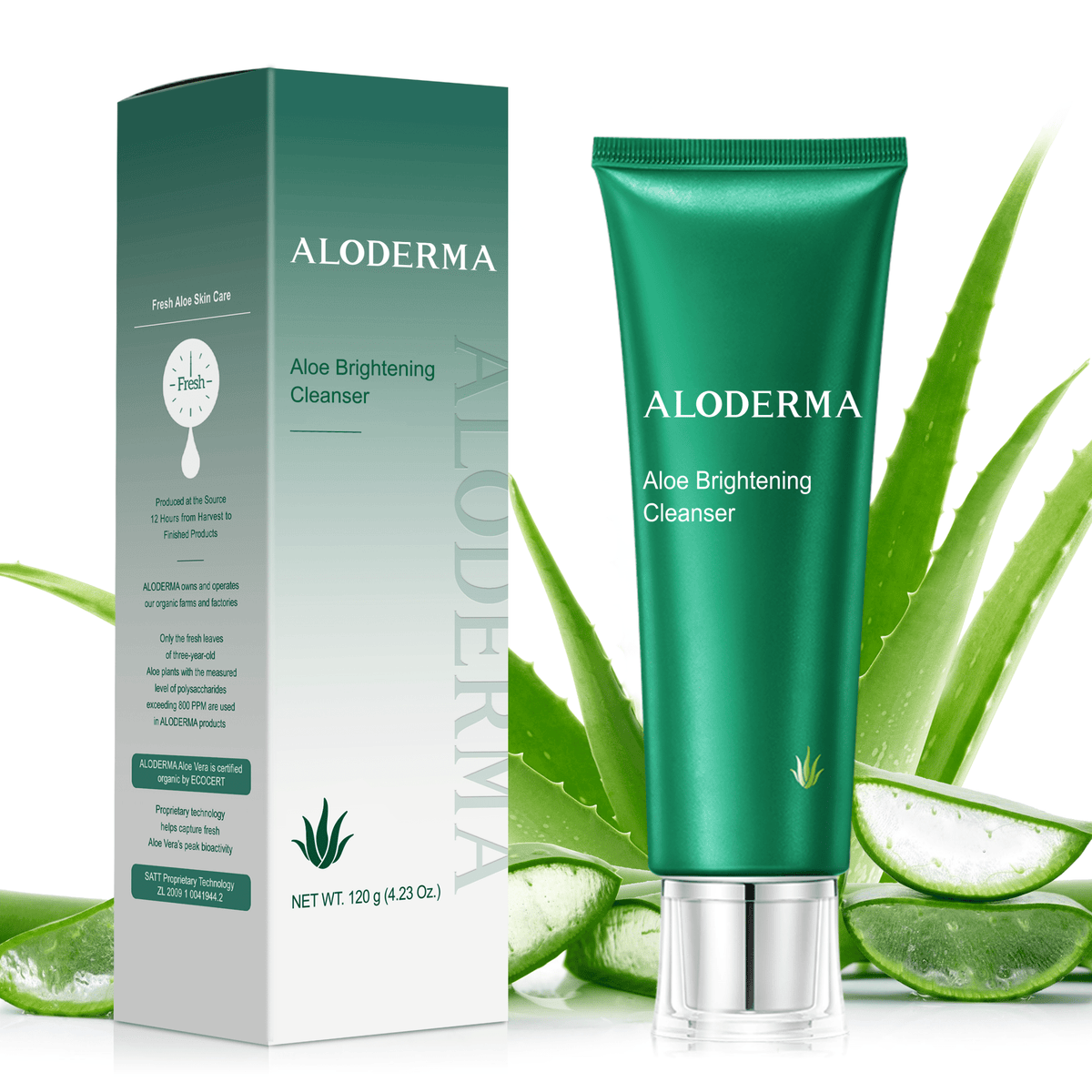 Aloe Brightening Facial Cleanser - ALODERMA