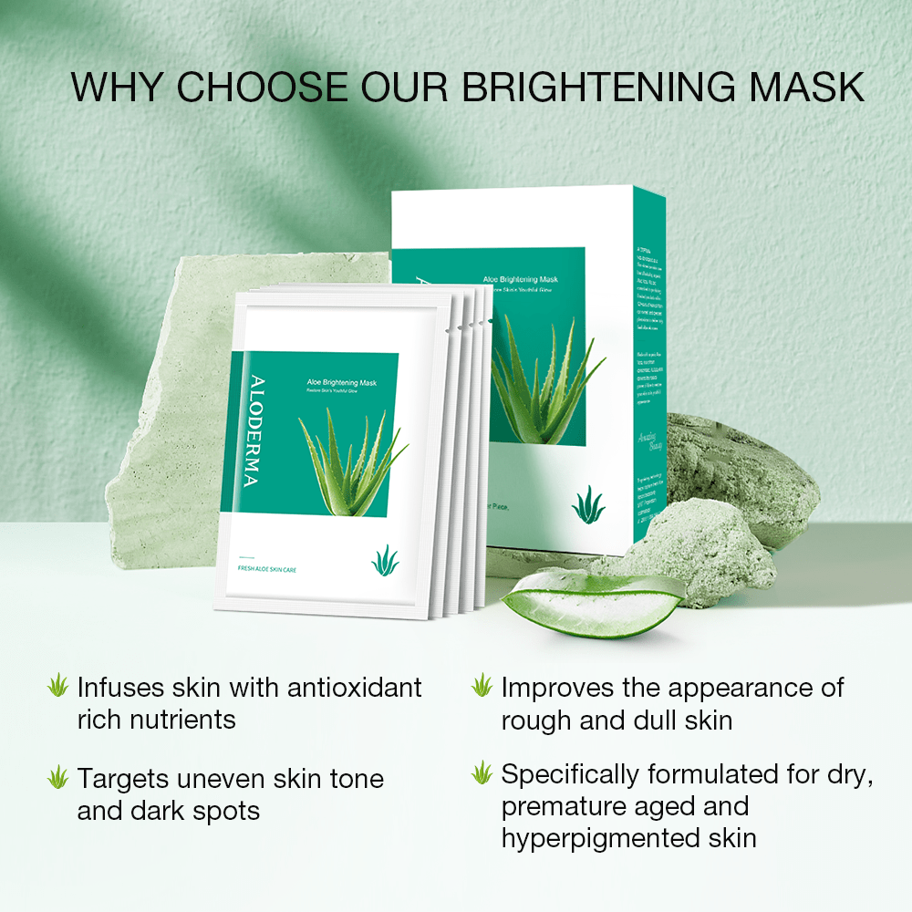 Aloe Brightening Mask (Box of 5) - ALODERMA