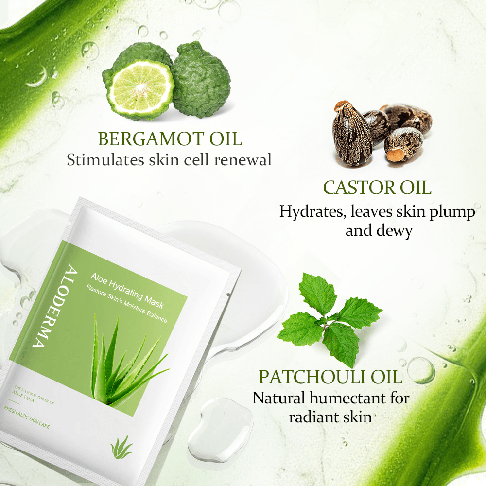 aloe vera plant mask for face Aloe Hydrating Mask (Box of 5)