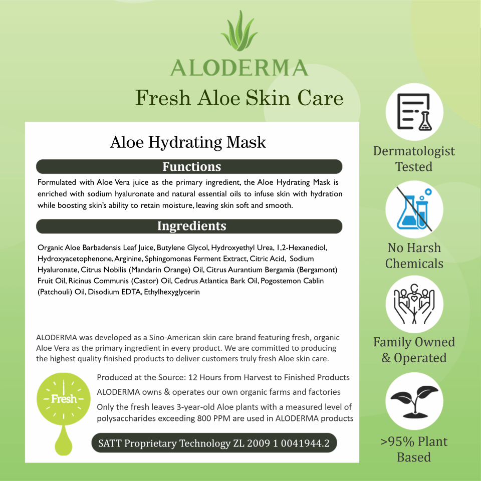 aloe vera plant mask for face Aloe Hydrating Mask (Box of 5)