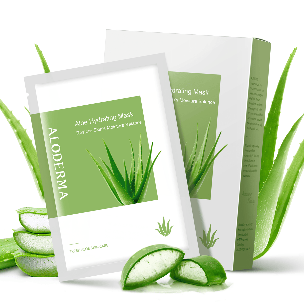 Aloe Hydrating Mask (Box of 5) - ALODERMA