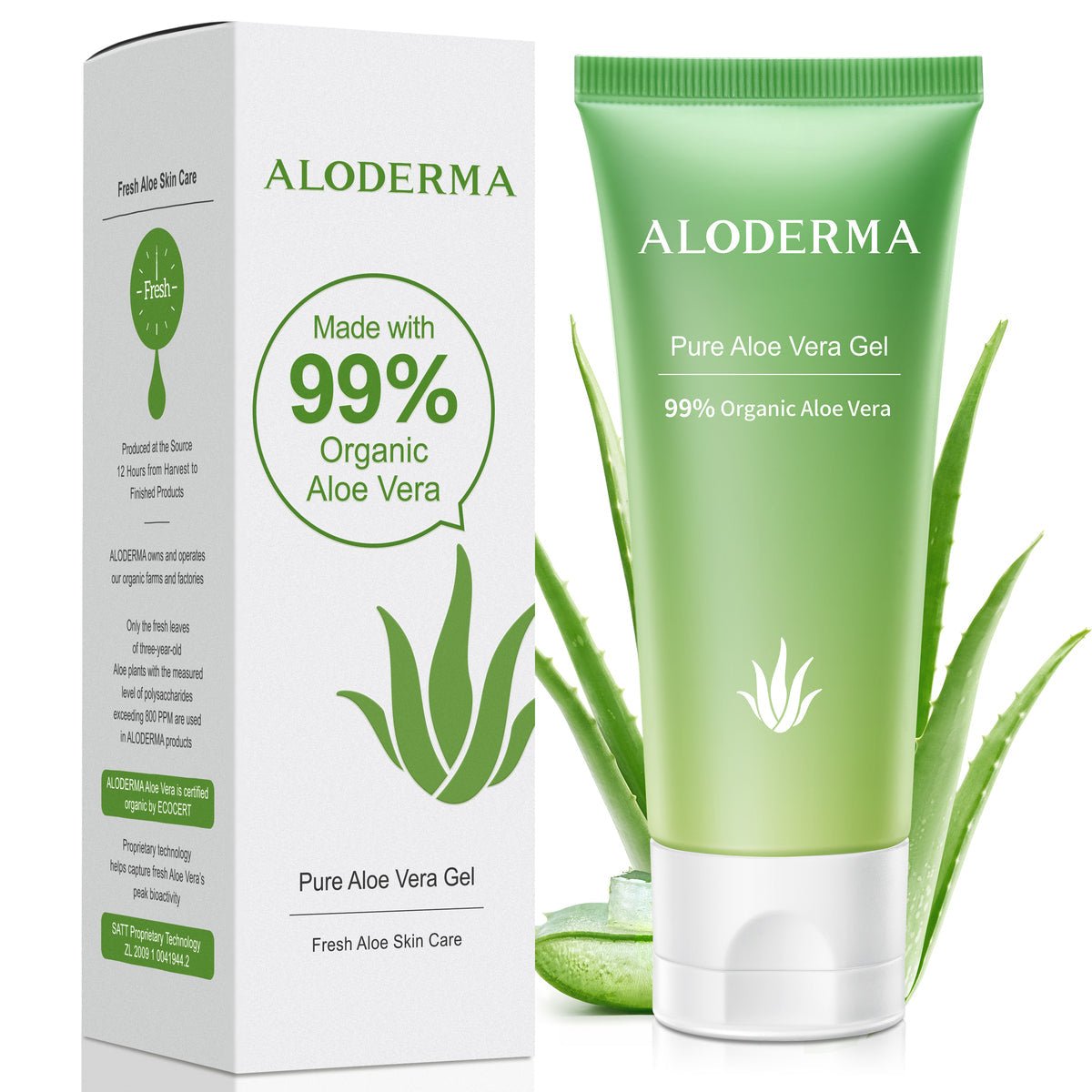 aloe vera plant kit Aloderma Essential Aloe Hydrating Set 4-Piece Set