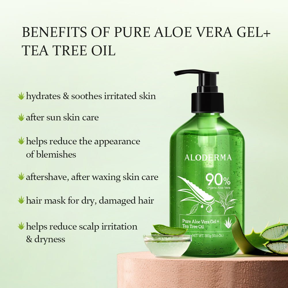 Pure Aloe Vera Gel + Tea Tree Oil - ALODERMA