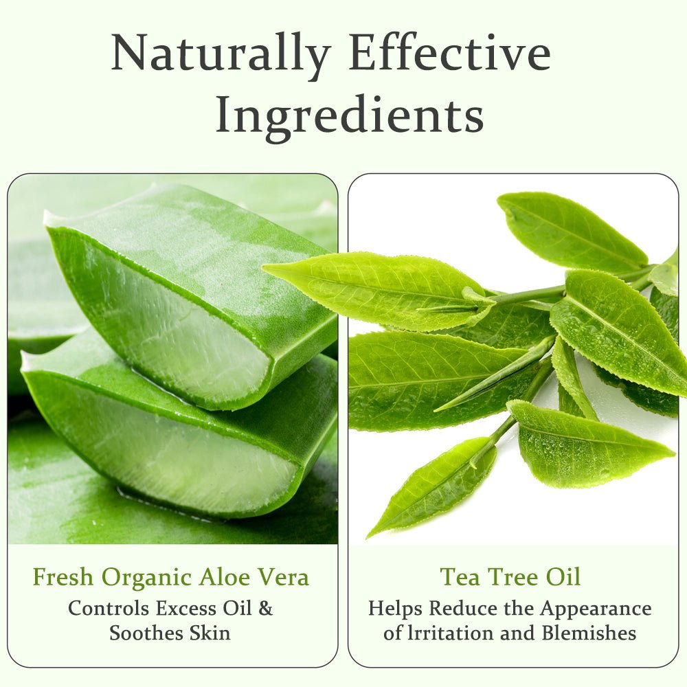 aloe vera plant uses for face Pure Aloe Vera Gel + Tea Tree Oil