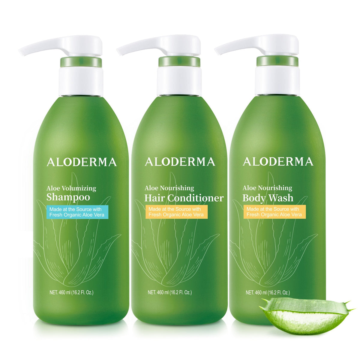 Aloe Vera Volumizing Shampoo + Nourishing Conditioner & Body Wash