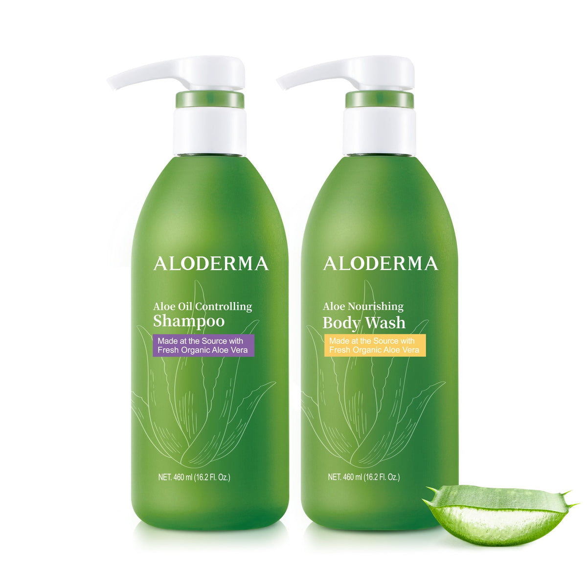Aloe Oil Controlling Shampoo + Nourishing Body Wash Set