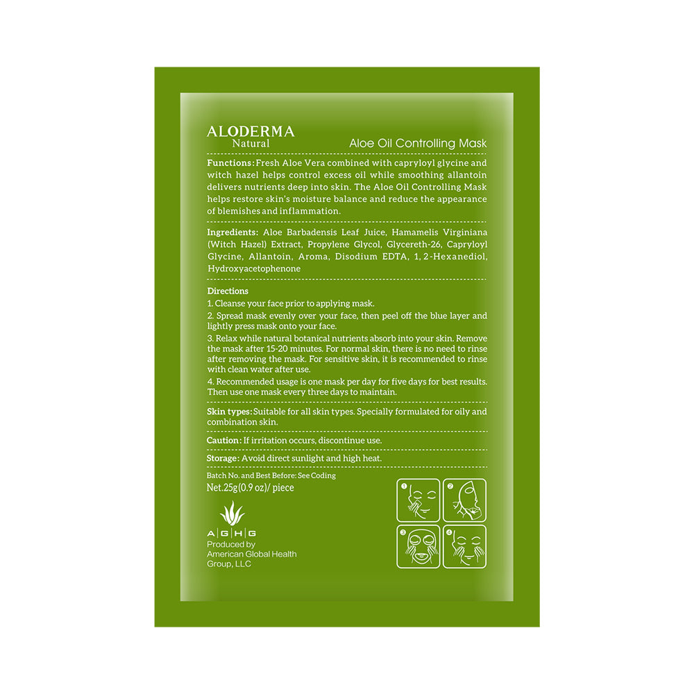 Mascarilla controladora de aceite de aloe (caja de 5)